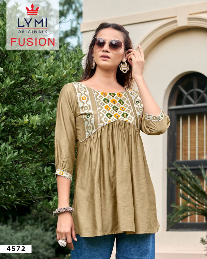 Lymi Fusion Trending Designer Western Ladies Top Catalog
